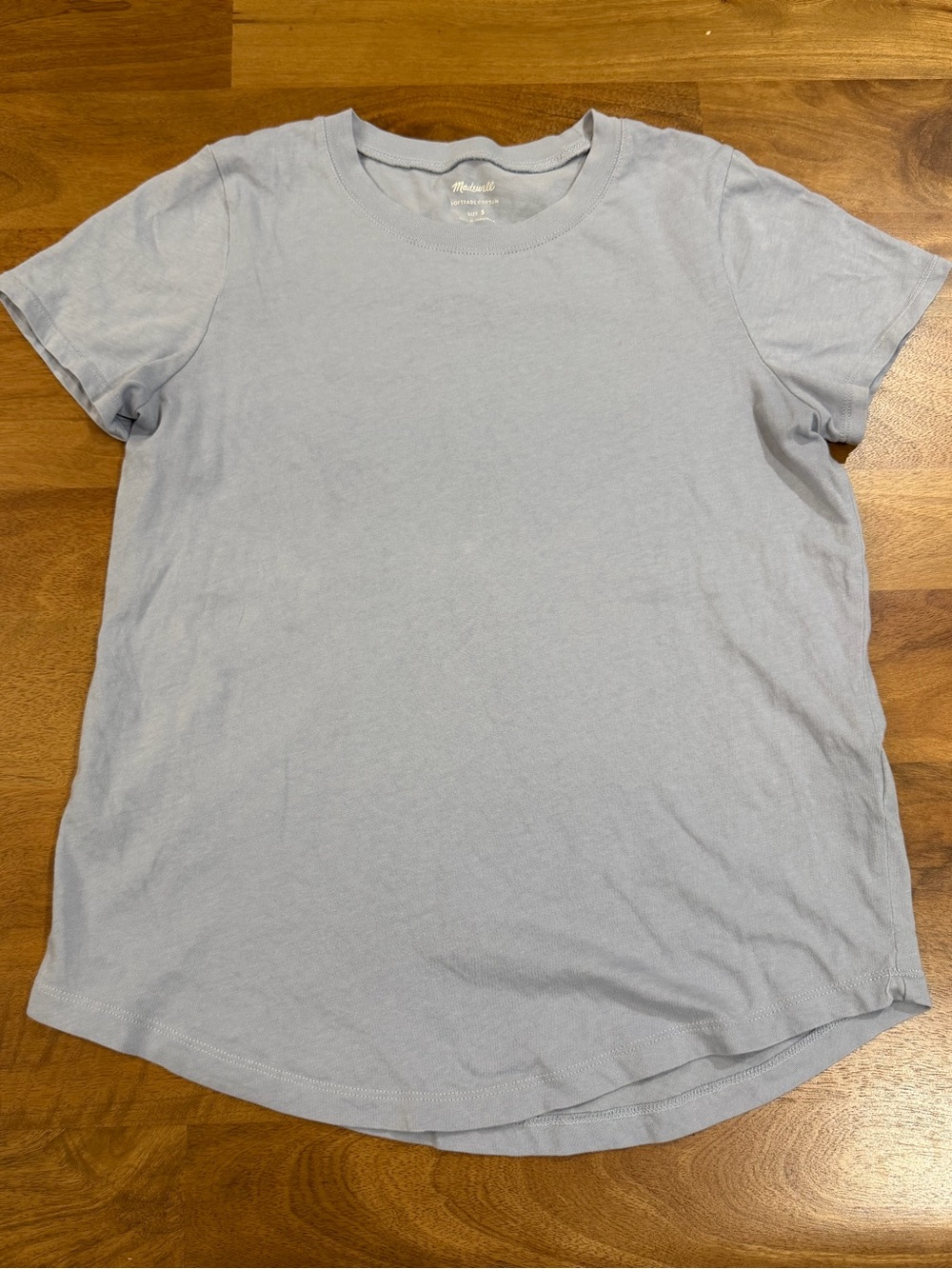 Madewell Pale Blue Short Sleeve Crewneck Tee Size Small- Like New
